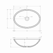 Раковина Abber Kristall AT2802Vesuvian 50 см , изображение 4
