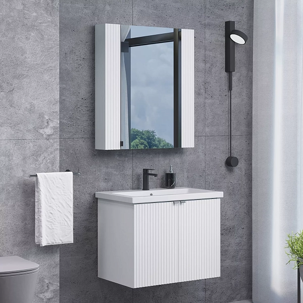 Тумба с раковиной Comforty Лима 70П белый матовый , изображение 2