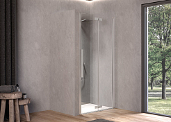 Душевая дверь в нишу Kolpa San Polaris Fold N 90 см R silver , изображение 1