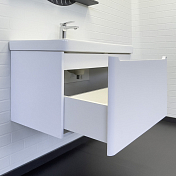 Тумба с раковиной Comforty Арзамас 80-1 белая матовая , изображение 5