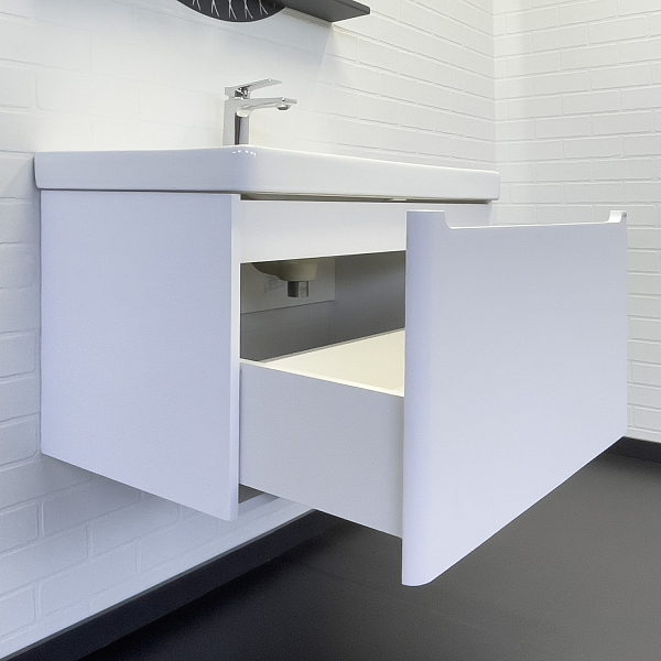 Тумба с раковиной Comforty Арзамас 80-1 белая матовая , изображение 5