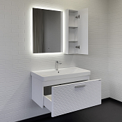 Изображение Тумба с раковиной Comforty Танжер 90П белая матовая Тумба с раковиной Comforty Танжер 90П белая матовая , изображение 3