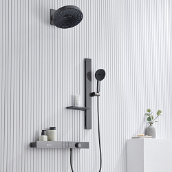 Фото Душевой комплект Black&White Gravity GH-9025-GM оружейная сталь