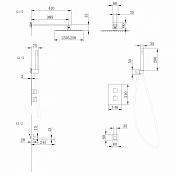 Душевой комплект Abber Daheim AF8250NG никель , изображение 3