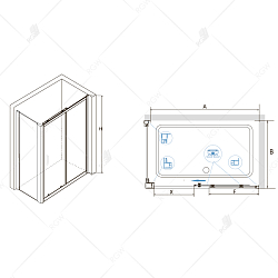 Фото Душевой уголок RGW Classic CL-48 (CL-14 + Z-050-1) 110х100