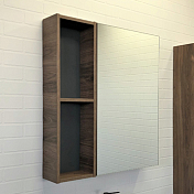 Зеркало-шкаф Comforty Порто 75 дуб темно-коричневый , изображение 1