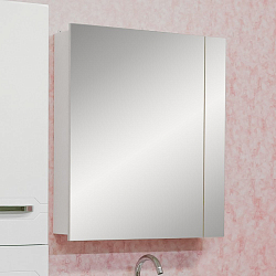 Фото Зеркало-шкаф Sanflor Анкона 70 L белый глянец