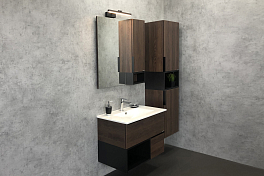 Зеркало-шкаф Comforty Франкфурт 75 дуб шоколадно-коричневый , изображение 4