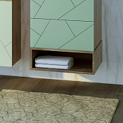 Полка Бриклаер Кристалл 60 под тумбу, дуб гранж песочный , изображение 2