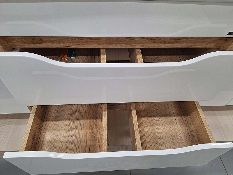 Тумба под раковину СаНта Сатурн 75 подвесная, дуб австрийский , изображение 7