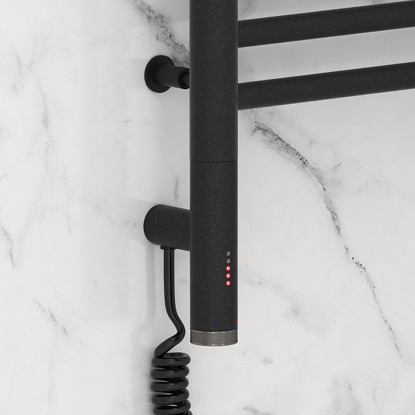 Полотенцесушитель электрический Сунержа Богема 3.0 прямая 120х60 L тёмный титан муар , изображение 3