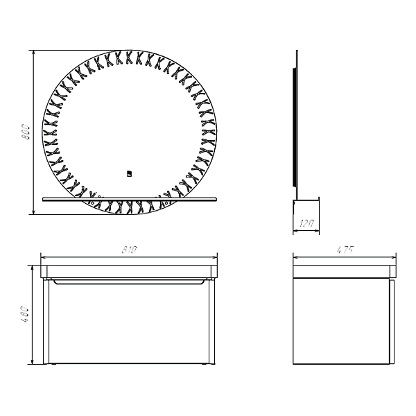 Тумба с раковиной Comforty Арзамас 80-1 белая матовая , изображение 6