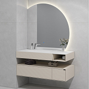 Изображение Тумба с раковиной Black&White Universe U955.1200L 120 песочный Тумба с раковиной Black&White Universe U955.1200L 120 песочный , изображение 2