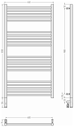 Фото Полотенцесушитель электрический Сунержа Богема 3.0 прямая 120х60 L без покрытия