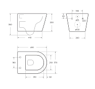 Унитаз подвесной Cezares Liner CZR-38083-49-TH-TOR/SC , изображение 13