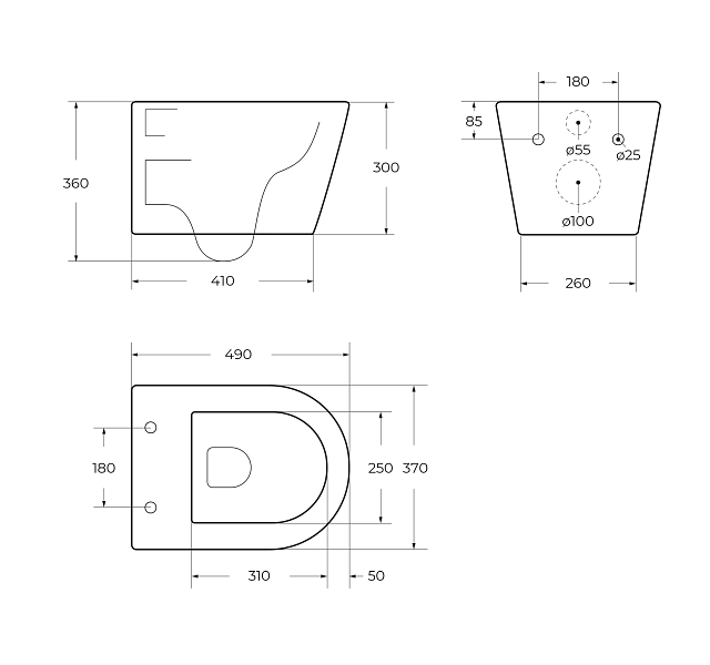 Унитаз подвесной Cezares Liner CZR-38083-49-TH-TOR/SC , изображение 13