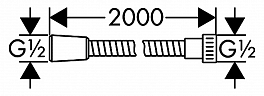 Душевой шланг Hansgrohe Metaflex 28264000 , изображение 3