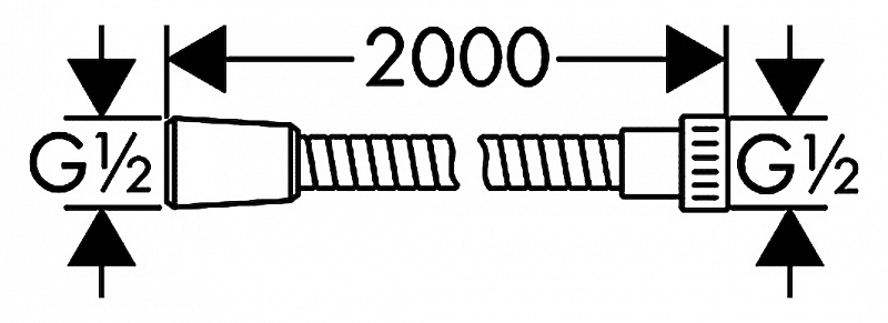 Душевой шланг Hansgrohe Metaflex 28264000 , изображение 3