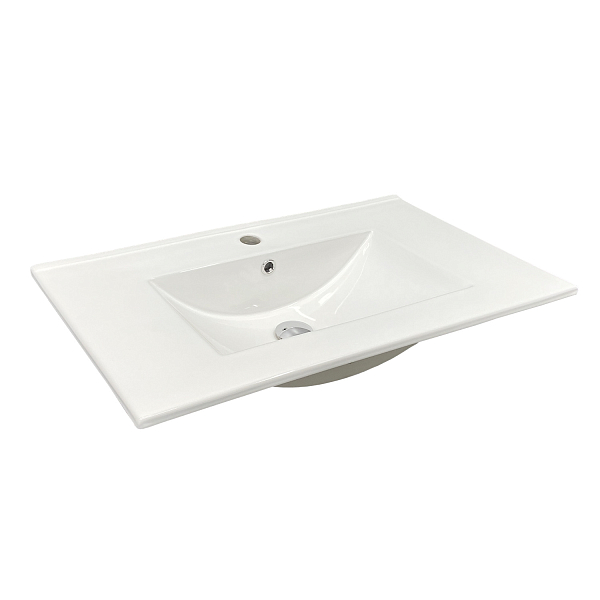 Тумба с раковиной Comforty Кемер 75 антрацит/дуб тёмно-коричневый , изображение 2