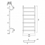 Полотенцесушитель водяной Domoterm Орфей П7 40x70 хром , изображение 3