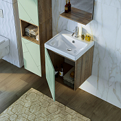 Изображение Тумба под раковину Бриклаер Кристалл 50 фисташка/дуб гранж песочный Тумба под раковину Бриклаер Кристалл 50 фисташка/дуб гранж песочный , изображение 5