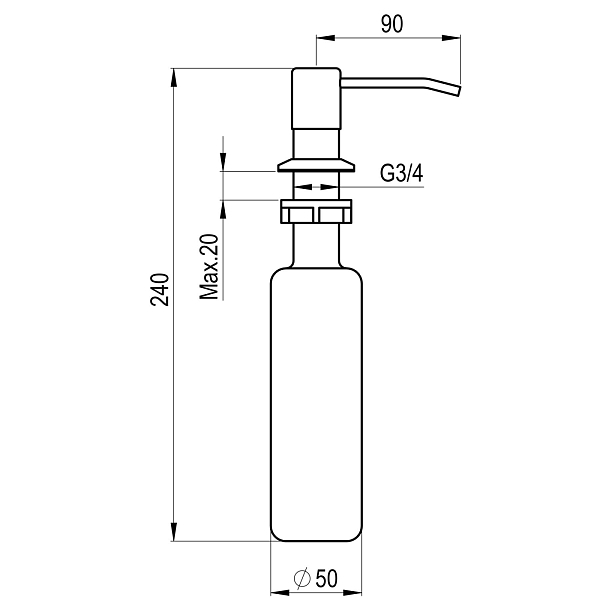 Дозатор Point PN3201B черный , изображение 2