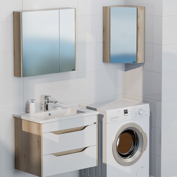 Тумба под раковину СаНта Сатурн 75 подвесная, дуб австрийский , изображение 10