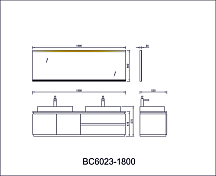 Зеркало Orans BC-6023-1800 180 с подсветкой , изображение 6