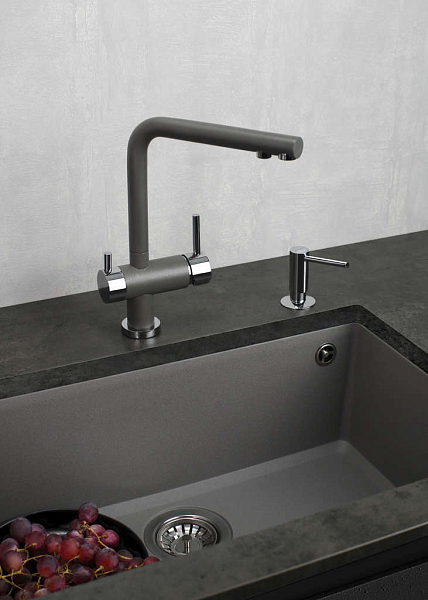 Мойка кухонная Omoikiri Tedori 66-U-GR leningrad grey , изображение 3