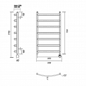 Полотенцесушитель электрический Domoterm Калипсо 50x70 R белый , изображение 3