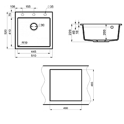 Фото Мойка кухонная Point Арбель 51 PN3001W белая