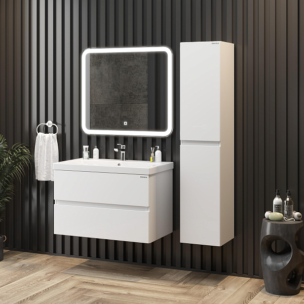 Тумба под раковину Onika Эвада 80 подвесная, белая , изображение 4