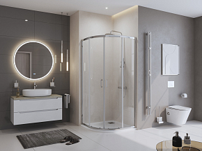 Фото Поддон для душа BelBagno Uno TRAY-MR-UNO-R-90-550-35-W-CR 90x90