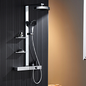 Душевая стойка Black&White Gravity GH-9005-C хром , изображение 9