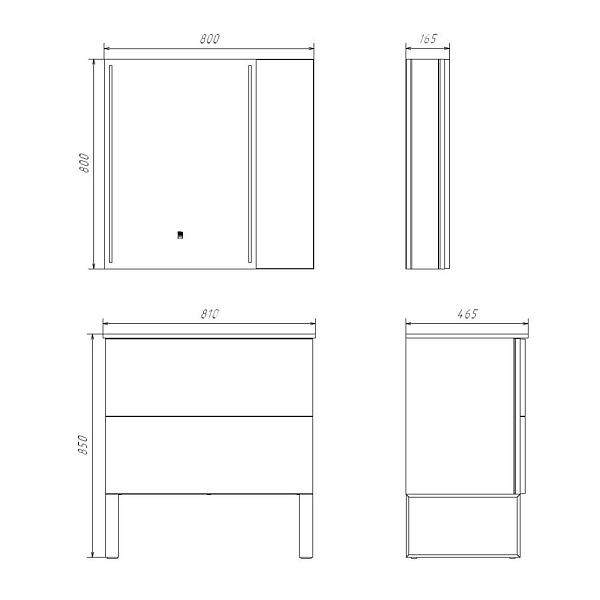 Тумба с раковиной Comforty Бильбао 80Н серый шёлк , изображение 7