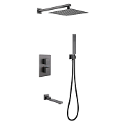 Душевой комплект Abber Daheim AF8250NG никель , изображение 1