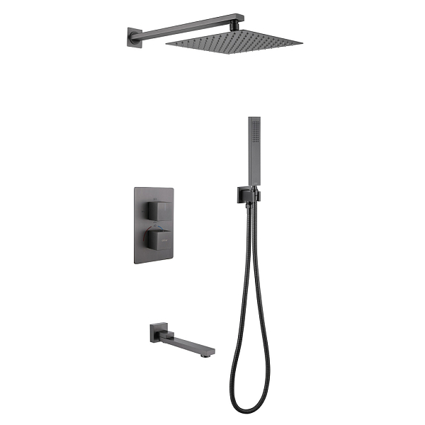 Душевой комплект Abber Daheim AF8250NG никель , изображение 1