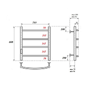 Полотенцесушитель электрический Point Афина П4 60х50 белый , изображение 3