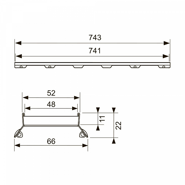 Решетка TECE TECEdrainline Plate II 600872 80 см , изображение 5