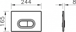 Кнопка смыва Vitra Loop O 740-0580 хром , изображение 2