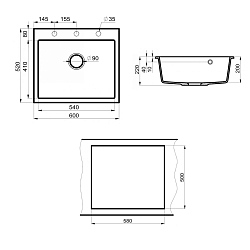 Фото Мойка кухонная Point Бинга 60 PN3003AL серая