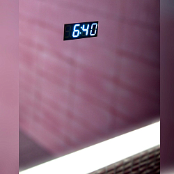 Фото Зеркало Бриклаер Эстель-2 60 с подсветкой, с часами