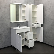 Зеркало-шкаф Comforty Модена 75 белый матовый , изображение 5
