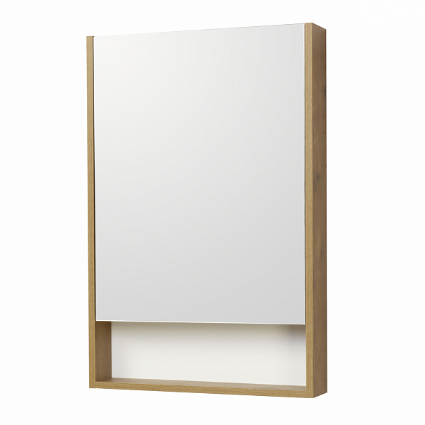 Зеркало-шкаф Aquaton Сканди 55 белый, дуб рустикальный , изображение 1