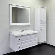 Тумба с раковиной Comforty Феррара 100 белый глянец , изображение 4