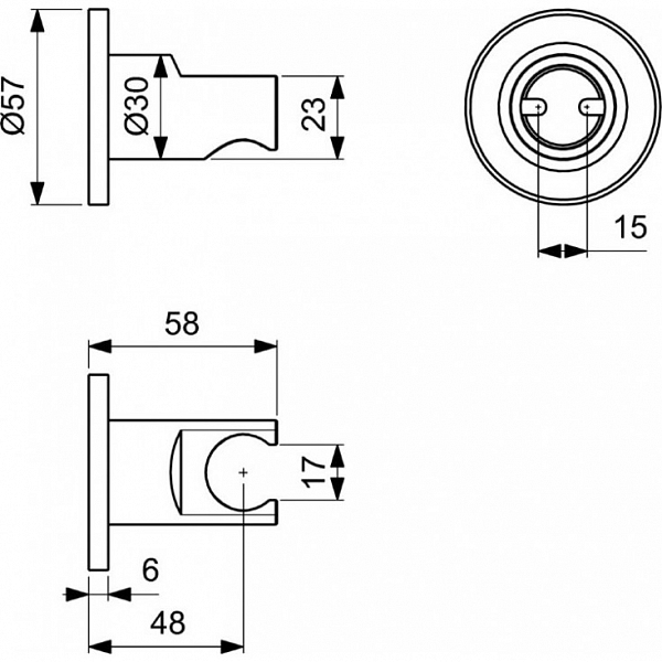 Настенный держатель Ideal Standard IdealRain BC806XG , изображение 4