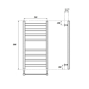 Полотенцесушитель электрический Point Меркурий П8 80х50 хром , изображение 4