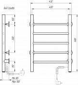 Полотенцесушитель электрический Domoterm Классик 40х60 R , изображение 4