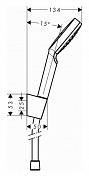 Душевой гарнитур Hansgrohe Crometta 1jet EcoSmart 1,60м 26569400 9 л , изображение 2