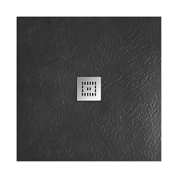 Фото Поддон для душа BelBagno Uno TRAY-MR-UNO-A-90-35-NERO-CR 90x90